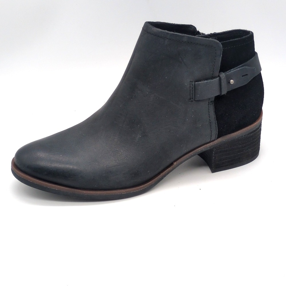 Korks Shoes Womens Sonya Black 10 Ankle Boot Leather Side Zip Classic KR0004003